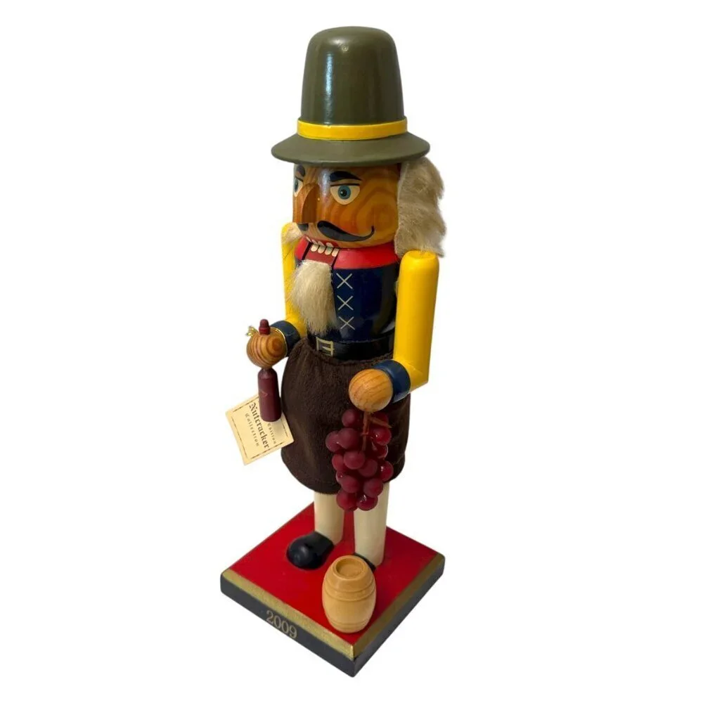 Large Holiday Nutcracker Holding Grapes and Bottle Target Limited Edition 2009